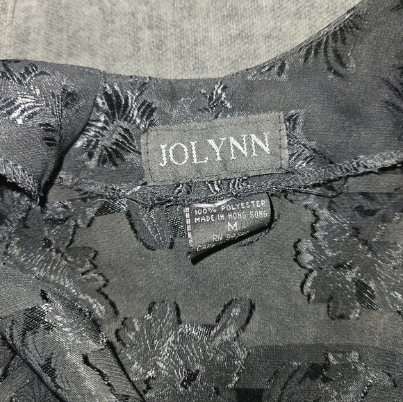 JOLYNN Vintage Low Black Slip Lingerie With Bow Detail Medium - Picture 4 of 6